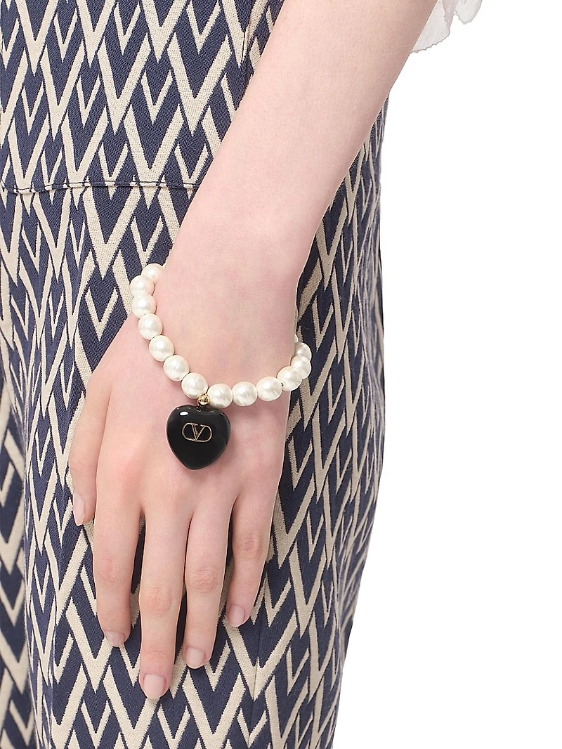 Coeur Royal Bracelet Metal, Enamel and Beads