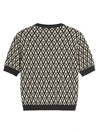 Toute La V Jacquard Wool Sweater