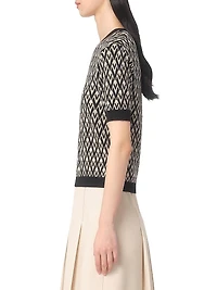 Toute La V Jacquard Wool Sweater