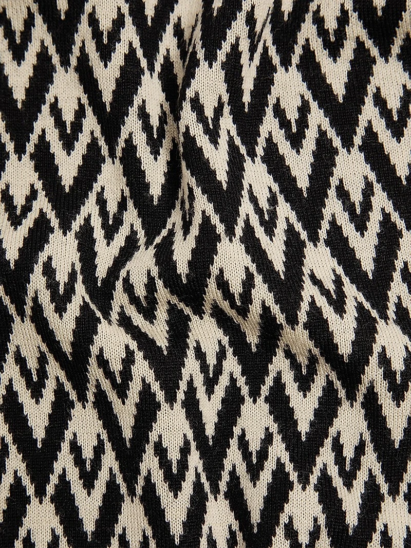 Toute La V Jacquard Wool Sweater