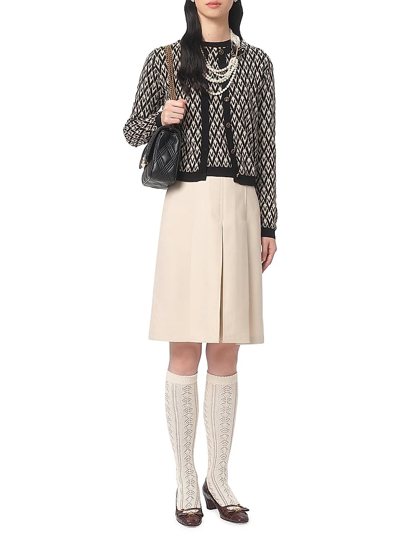 Toute La V Jacquard Wool Sweater