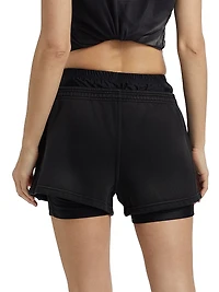 Pre-Styled Layered Bike Sweatshorts