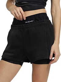 Pre-Styled Layered Bike Sweatshorts