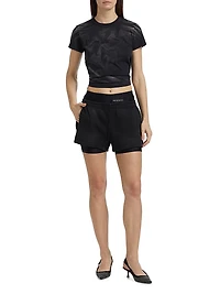 Pre-Styled Layered Bike Sweatshorts