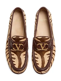 VLogo Signature Pony-Effect 20MM Calfskin Loafers
