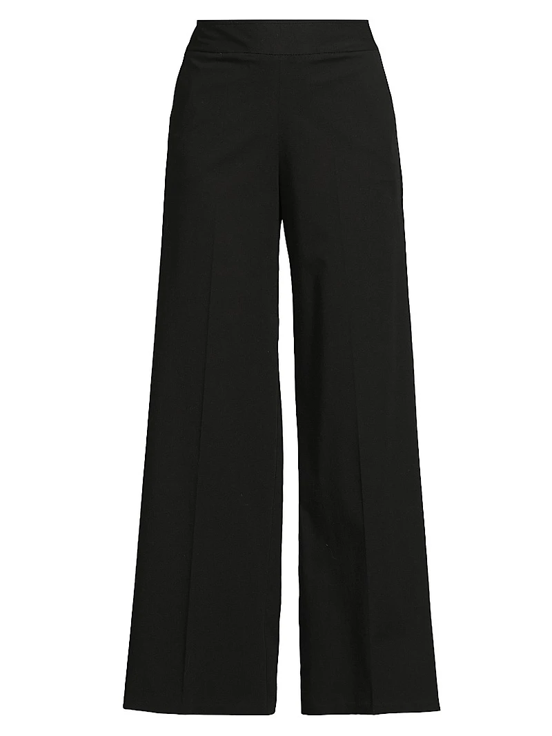 Cotton Wide-Leg Pants