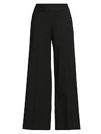 Cotton Wide-Leg Pants