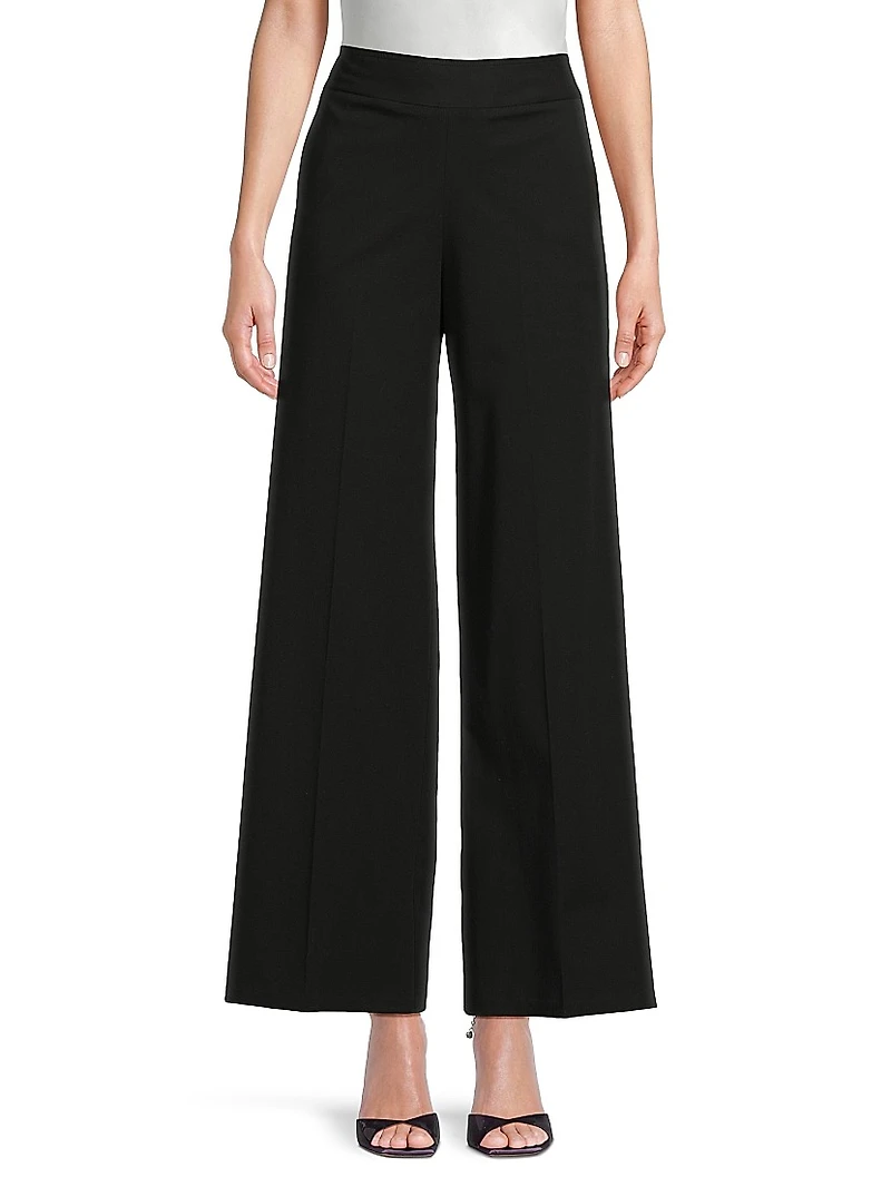 Cotton Wide-Leg Pants