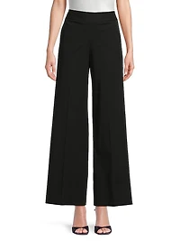 Cotton Wide-Leg Pants