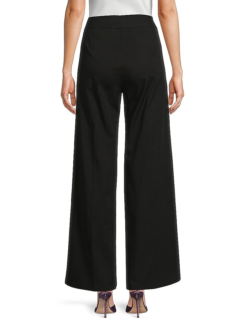 Cotton Wide-Leg Pants