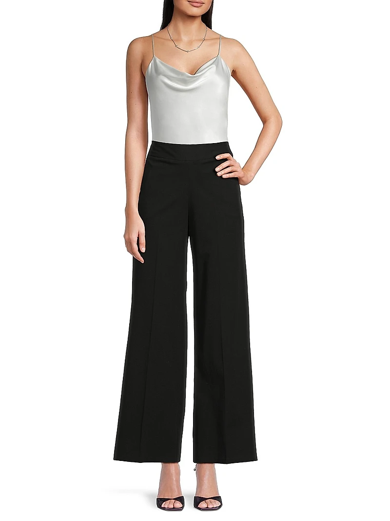 Cotton Wide-Leg Pants