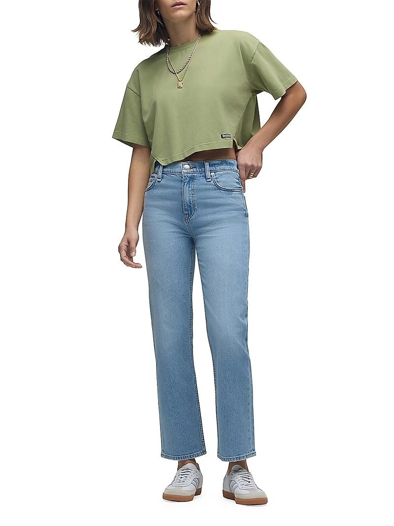 Remi High-Rise Straight Ankle Jeans