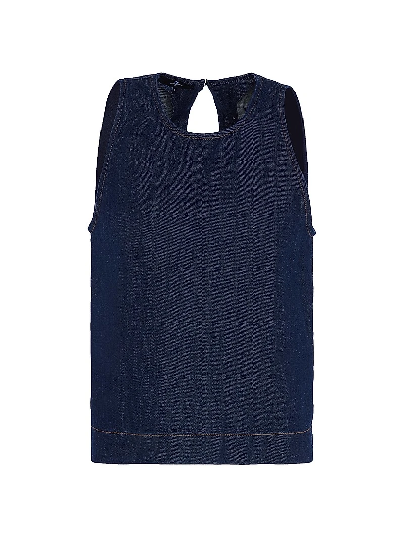 Sleeveless Denim Top