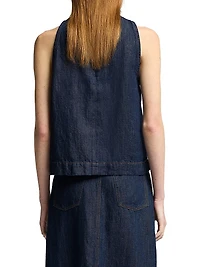 Sleeveless Denim Top