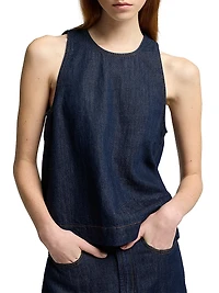 Sleeveless Denim Top