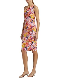 Angelina Floral One-Shoulder Cocktail Dress