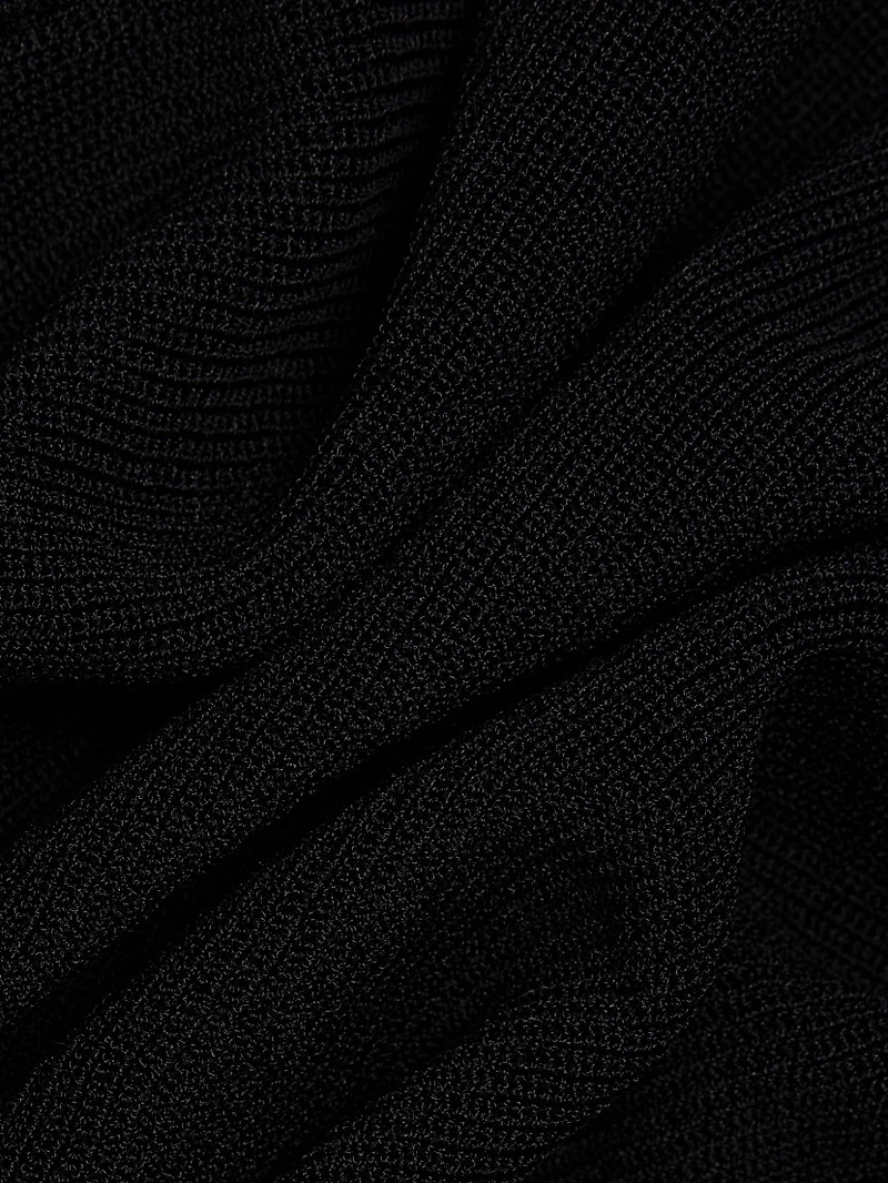 Stretch Rib-Knit Off-the-Shoulder Top