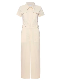 Fit For Success Twill Palazzo Crop Jumpsuit