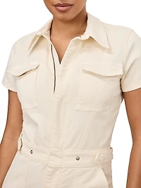 Fit For Success Twill Palazzo Crop Jumpsuit