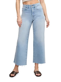 Compression Denim Good Waist Crop Palazzo Jeans