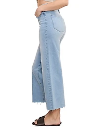 Compression Denim Good Waist Crop Palazzo Jeans