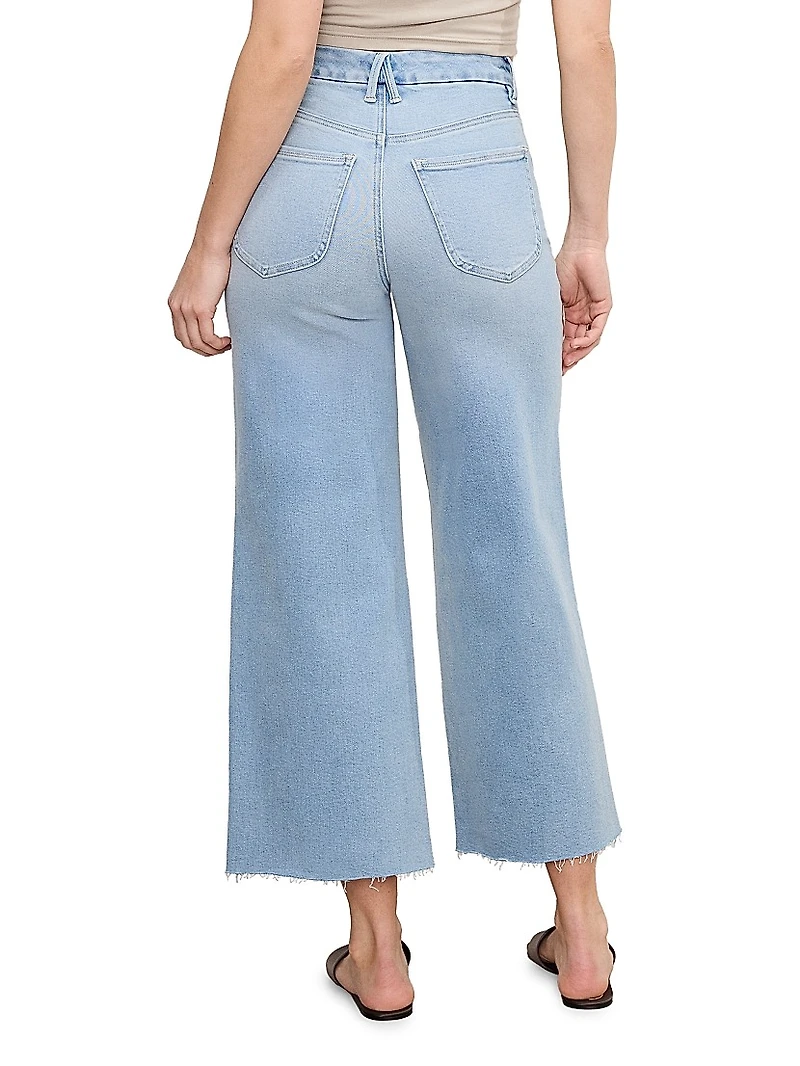 Compression Denim Good Waist Crop Palazzo Jeans