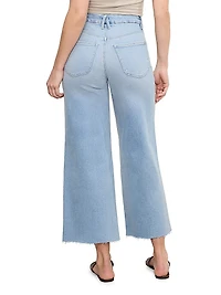 Compression Denim Good Waist Crop Palazzo Jeans