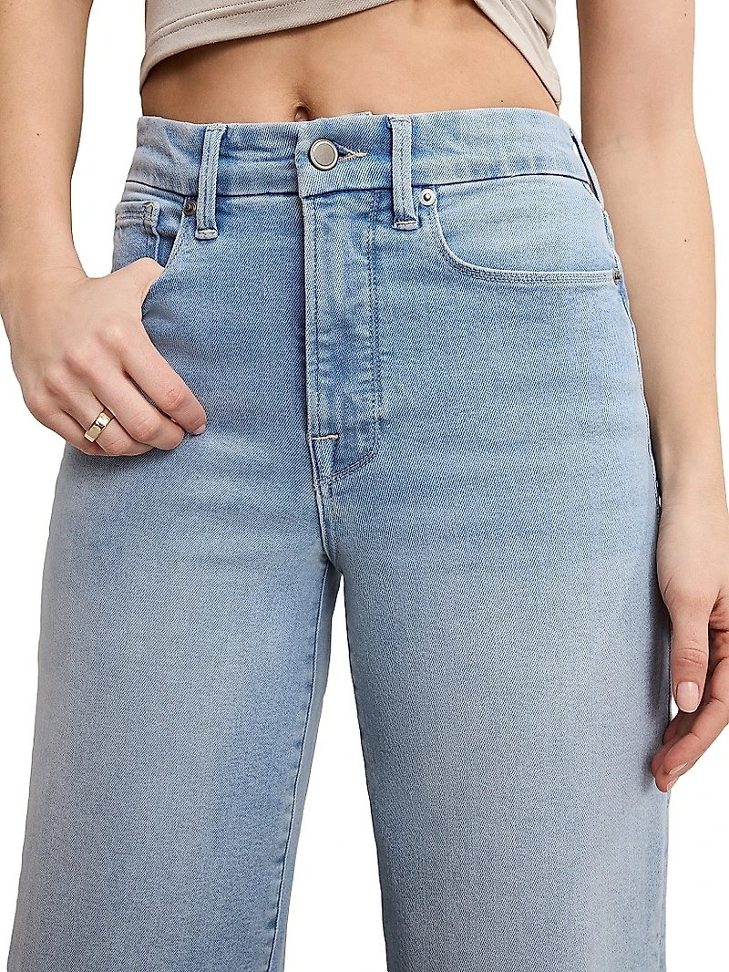 Compression Denim Good Waist Crop Palazzo Jeans