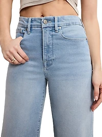 Compression Denim Good Waist Crop Palazzo Jeans