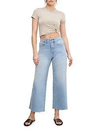 Compression Denim Good Waist Crop Palazzo Jeans