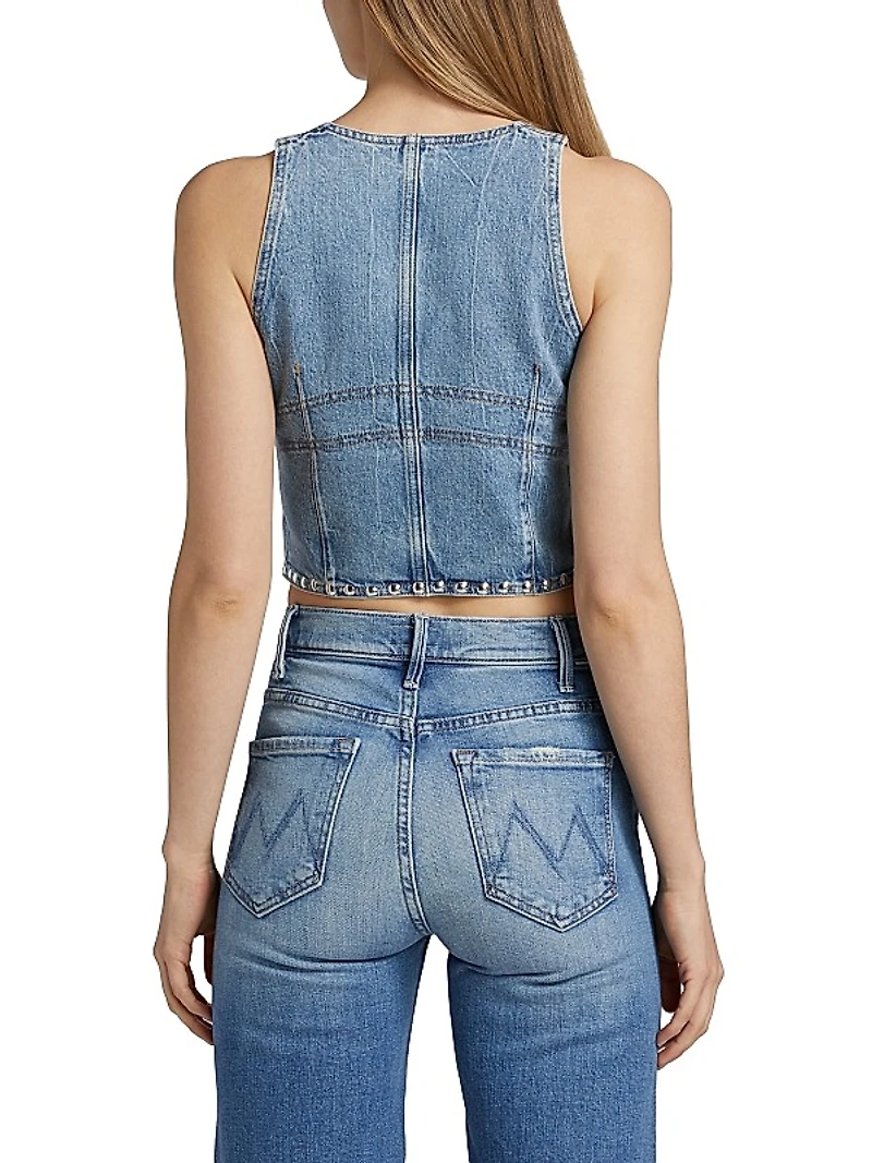 Studded Denim Vest