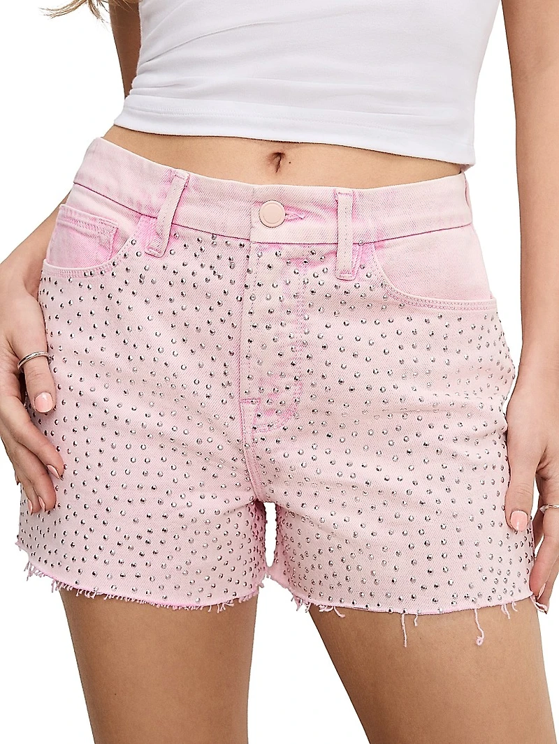 Good Girlfriend Studded Denim Shorts