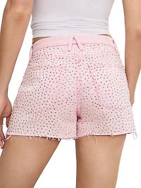 Good Girlfriend Studded Denim Shorts