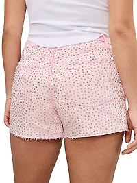 Good Girlfriend Studded Denim Shorts