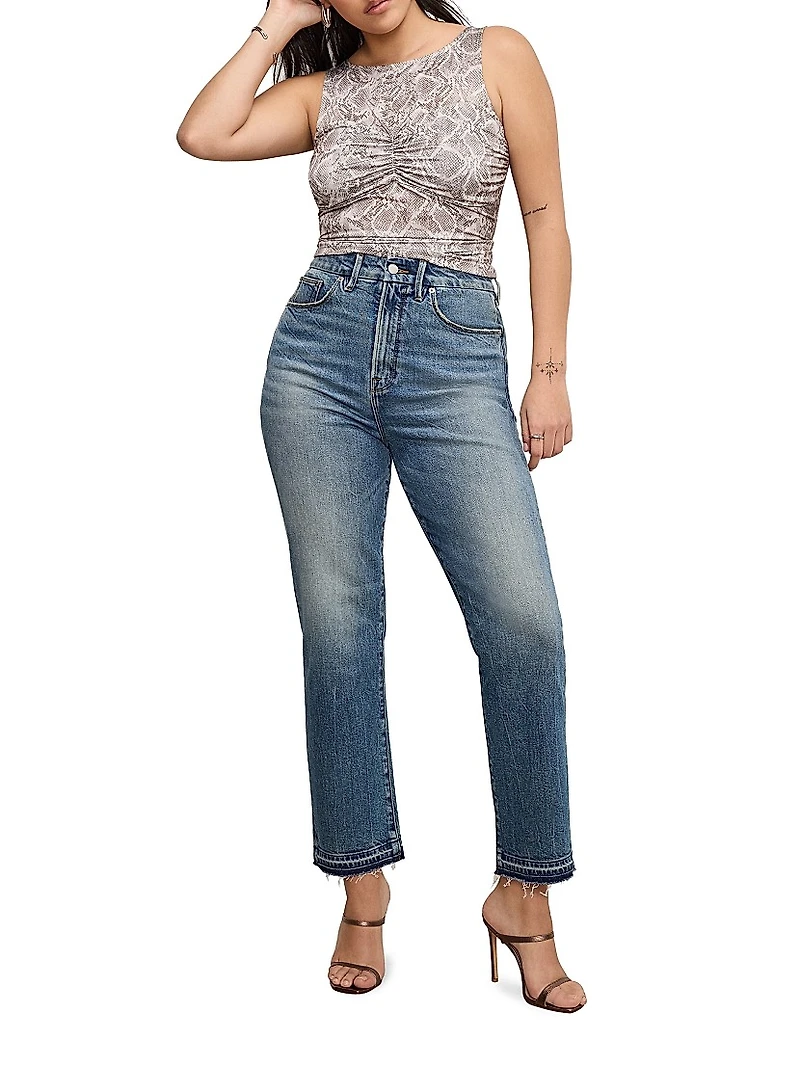 Good Boy Mid-Rise Straight-Leg Jeans