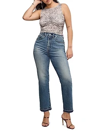 Good Boy Mid-Rise Straight-Leg Jeans