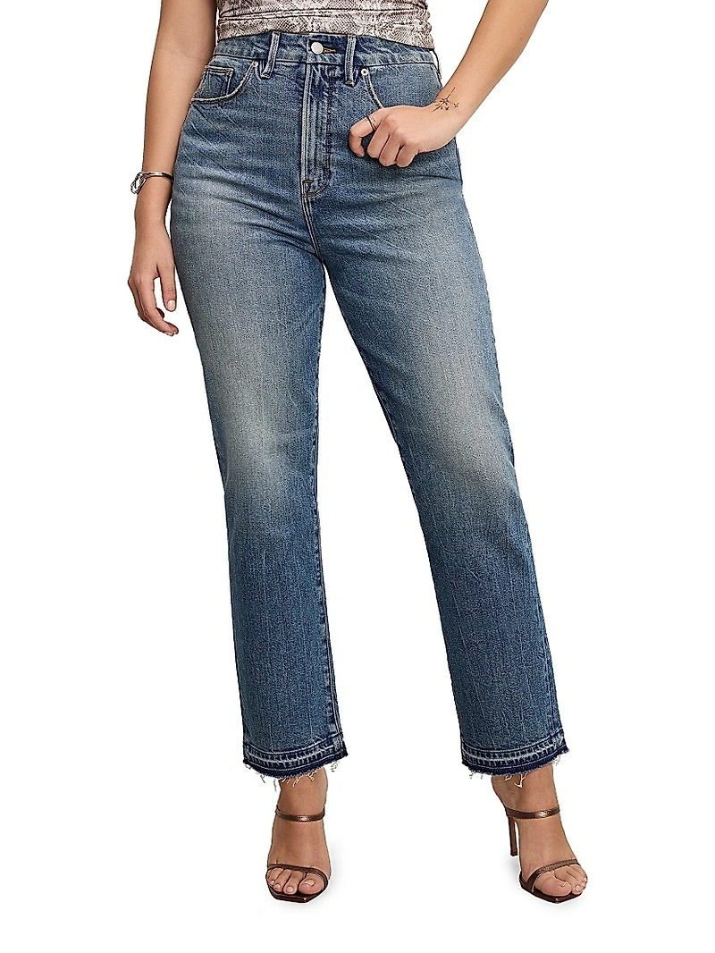Good Boy Mid-Rise Straight-Leg Jeans