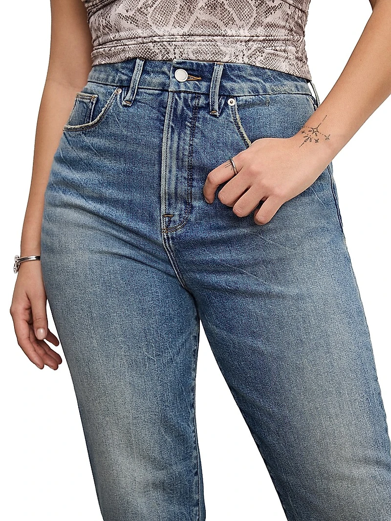 Good Boy Mid-Rise Straight-Leg Jeans