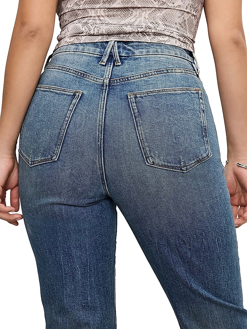 Good Boy Mid-Rise Straight-Leg Jeans