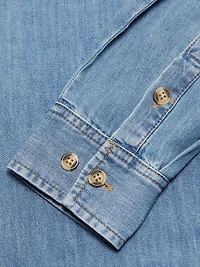 Denim Off-the-Shoulder Shirt