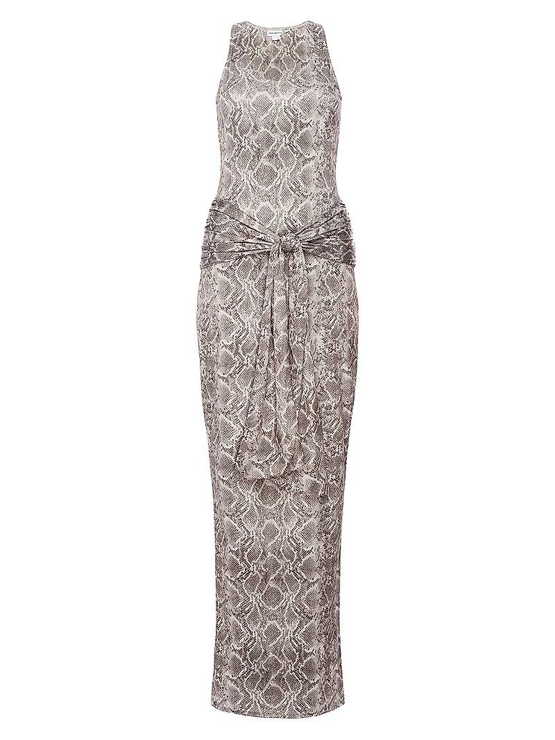 Slinky Jersey Ruched Midi-Dress