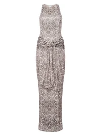 Slinky Jersey Ruched Midi-Dress