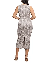 Slinky Jersey Ruched Midi-Dress