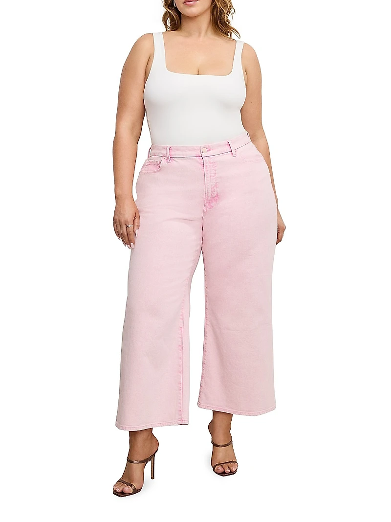 Good Waist Cropped Palazzo Jeans