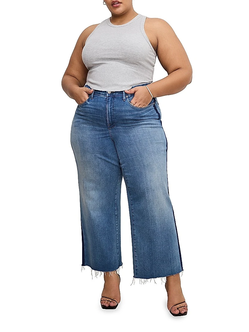 Soft Tech Good Waist Cropped Palazzo Jeans