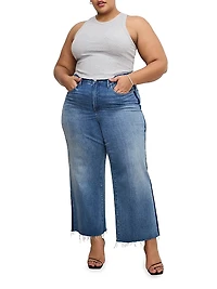 Soft Tech Good Waist Cropped Palazzo Jeans