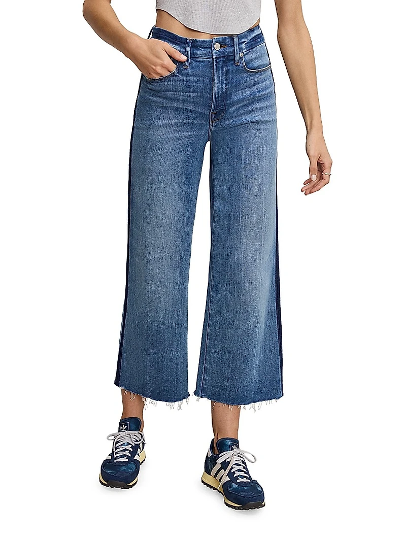 Soft Tech Good Waist Cropped Palazzo Jeans