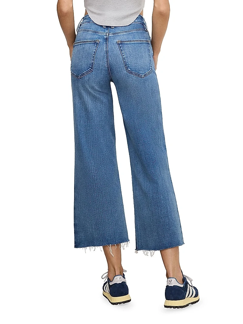 Soft Tech Good Waist Cropped Palazzo Jeans