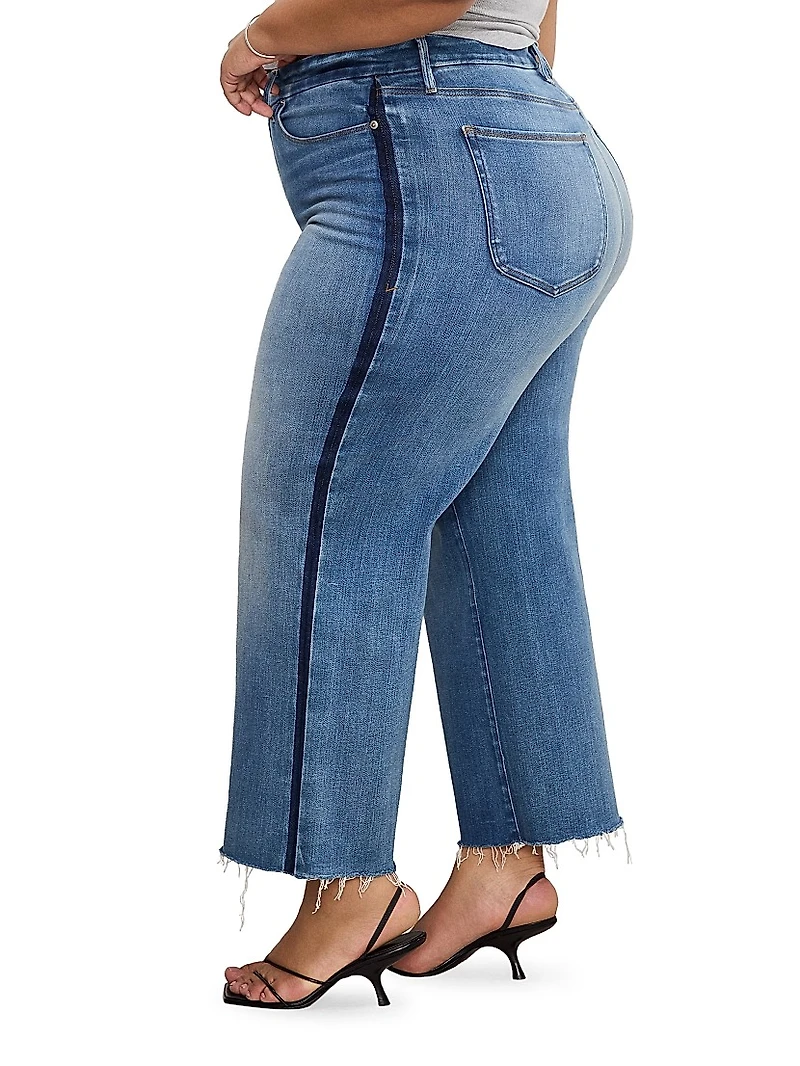 Soft Tech Good Waist Cropped Palazzo Jeans