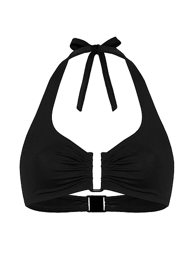 Dedicace Ruched Halter Bikini Top